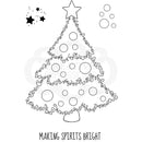 Woodware Clear Singles Festive Fuzzies Christmas Tree Stamp - Craftywaftyshop
