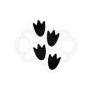 Woodware Clear Singles Festive Fuzzies Mini Penguin Feet Stamp - Craftywaftyshop