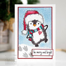 Woodware Clear Singles Festive Fuzzies Mini Penguin Feet Stamp - Craftywaftyshop