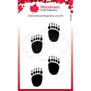 Woodware Clear Singles Festive Fuzzies Mini Polar Bear Paws Stamp - Craftywaftyshop