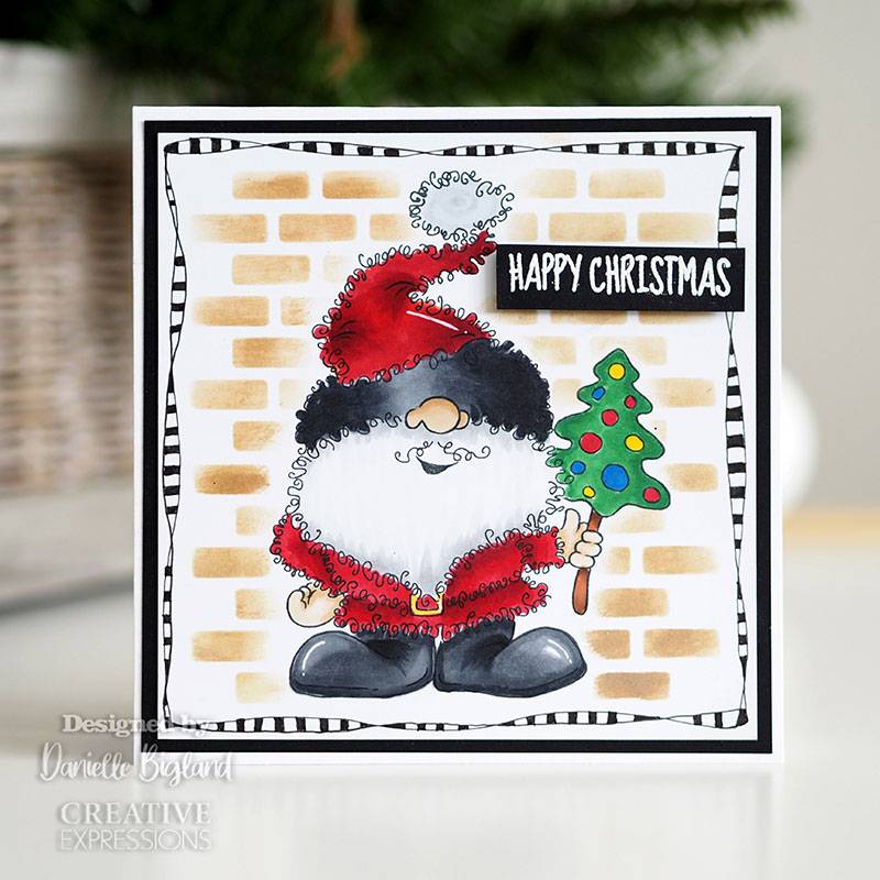 Woodware Clear Singles Festive Fuzzies Mr Tomte Stamp - Craftywaftyshop