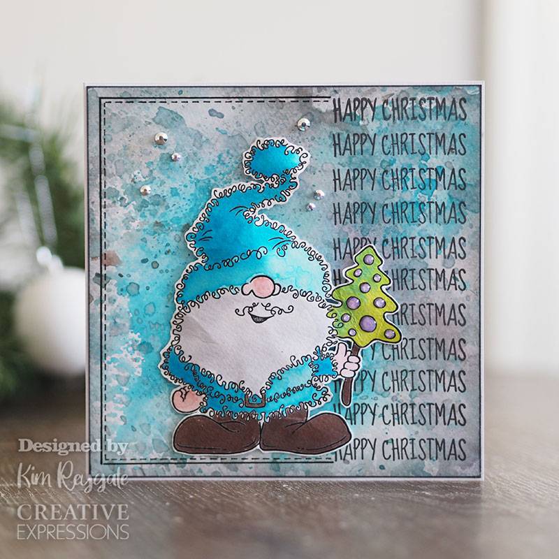 Woodware Clear Singles Festive Fuzzies Mr Tomte Stamp - Craftywaftyshop