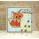 Woodware Clear Singles Fuzzie Friends Freddie Fox 4 in x 6 in Stamp by Creative Expressions - Craftywaftyshop