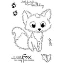 Woodware Clear Singles Fuzzie Friends Freddie Fox 4 in x 6 in Stamp by Creative Expressions - Craftywaftyshop