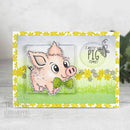 Woodware Clear Singles Fuzzie Friends Pablo The Pig 4 in x 6 in Stamp by Creative Expressions - Craftywaftyshop