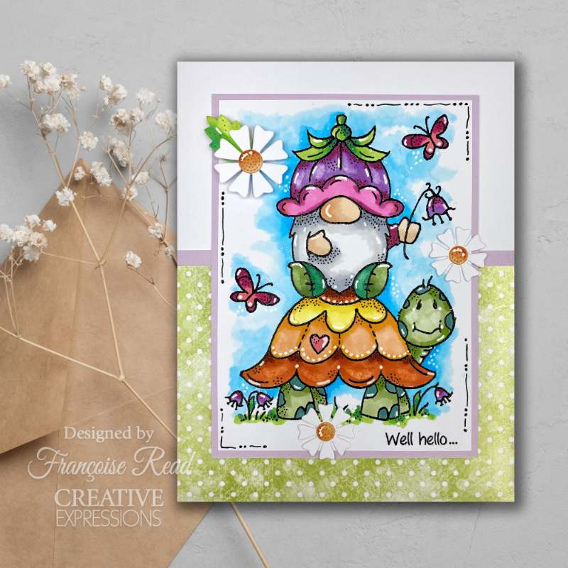 Woodware Clear Singles Garden Stroll 4 in x 6 in Stamp Set - Craftywaftyshop