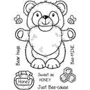 Woodware Clear Singles Honey Bear Gnome 4 in x 6 in Stamp - Craftywaftyshop