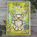 Woodware Clear Singles Honey Bear Gnome 4 in x 6 in Stamp - Craftywaftyshop