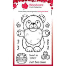 Woodware Clear Singles Honey Bear Gnome 4 in x 6 in Stamp - Craftywaftyshop