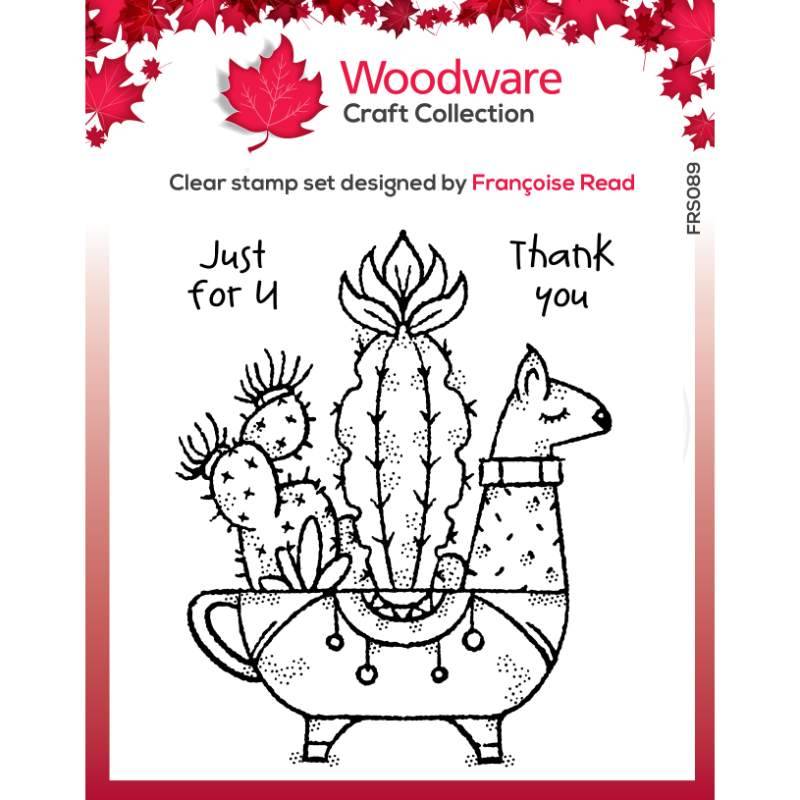 Woodware Clear Singles Llama Planter 4 in x 4 in Stamp by Creative Expressions - Craftywaftyshop