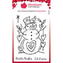 Woodware Clear Singles Loving Snowman Stamp by Creative Expressions - Craftywaftyshop