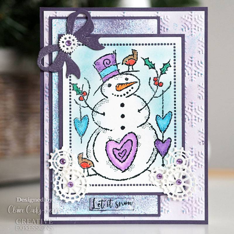 Woodware Clear Singles Loving Snowman Stamp by Creative Expressions - Craftywaftyshop