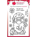 Woodware Clear Singles Lucky Gnome 4 in x 6 in Stamp - Craftywaftyshop