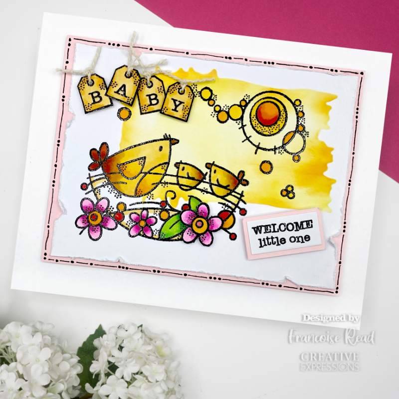 Woodware Clear Singles Mini Tag Alphabet 6 in x 8 in Stamp - Craftywaftyshop