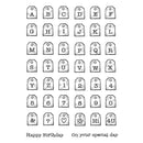 Woodware Clear Singles Mini Tag Alphabet 6 in x 8 in Stamp - Craftywaftyshop