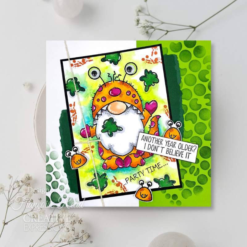 Woodware Clear Singles Monster Gnome 4 in x 6 in Stamp - Craftywaftyshop
