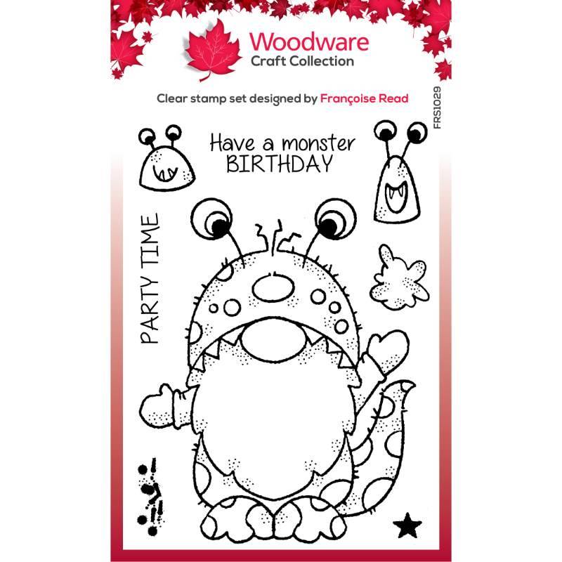Woodware Clear Singles Monster Gnome 4 in x 6 in Stamp - Craftywaftyshop