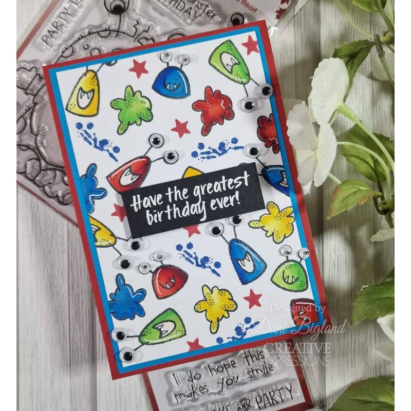 Woodware Clear Singles Monster Gnome 4 in x 6 in Stamp - Craftywaftyshop