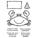 Woodware Clear Singles Mr Crab 4 in x 6 in Stamp by Creative Expressions - Craftywaftyshop