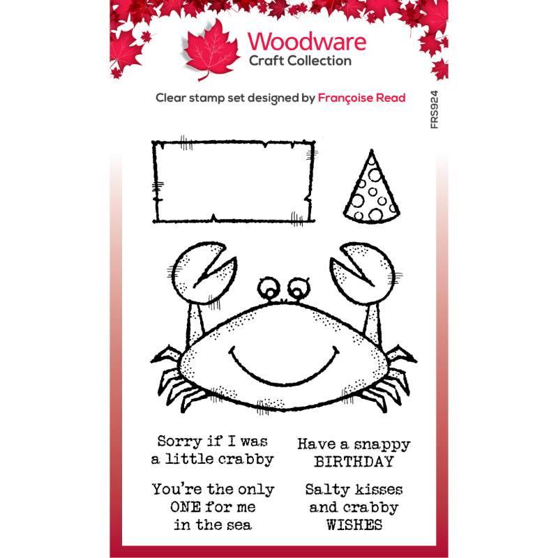 Woodware Clear Singles Mr Crab 4 in x 6 in Stamp by Creative Expressions - Craftywaftyshop
