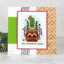 Woodware Clear Singles Owl Planter 4 in x 4 in Stamp by Creative Expressions - Craftywaftyshop