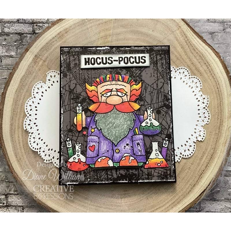 Woodware Clear Singles Professor Gnome 4 in x 6 in Stamp Set - Craftywaftyshop