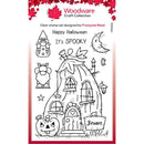 Woodware Clear Singles Pumpkin House 4 in x 6 in Stamp Set - Craftywaftyshop