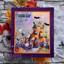 Woodware Clear Singles Pumpkin House 4 in x 6 in Stamp Set - Craftywaftyshop