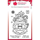 Woodware Clear Singles Santa Cup 4 in x 6 in Stamp - Craftywaftyshop