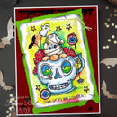 Woodware Clear Singles Spooky Cup 4 in x 6 in Stamp Set - Craftywaftyshop