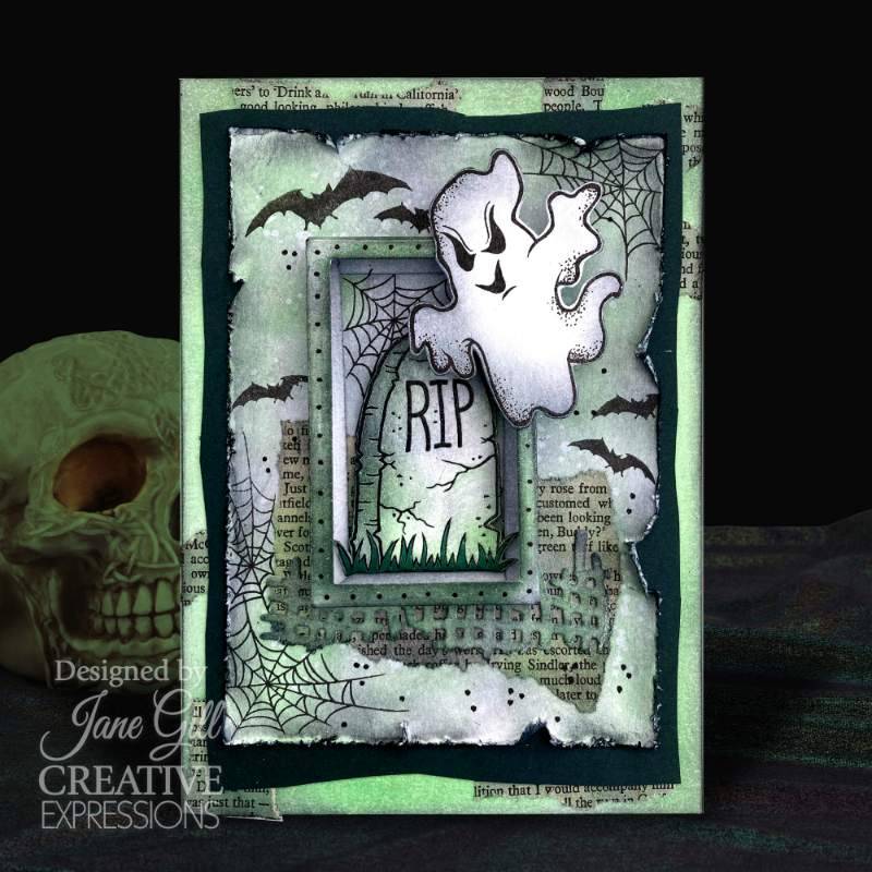Woodware Clear Singles Spooky Goings On 4 in x 6 in Stamp Set - Craftywaftyshop