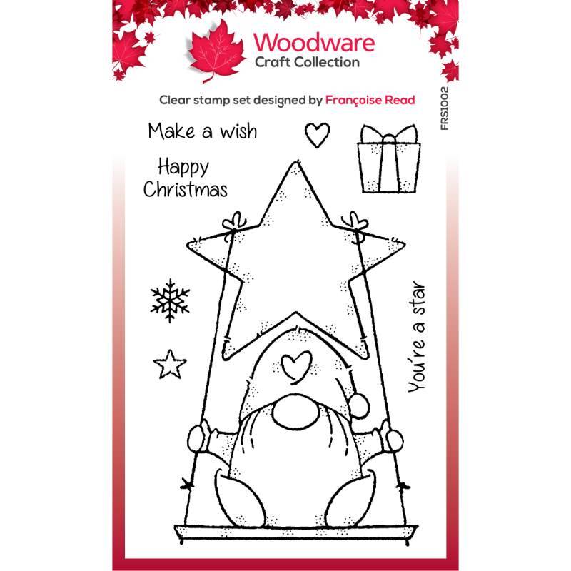Woodware Clear Singles Star Gnome 4 in x 6 in Stamp Set by Creative Expressions - Craftywaftyshop