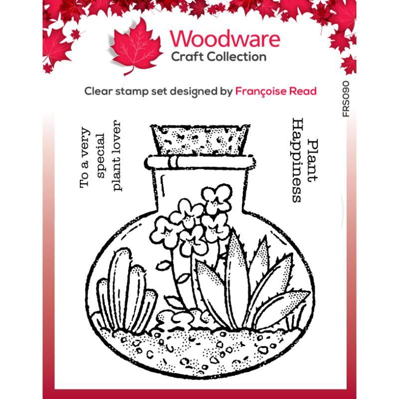 Woodware Clear Singles Terrarium 4 in x 4 in Stamp by Creative Expressions - Craftywaftyshop