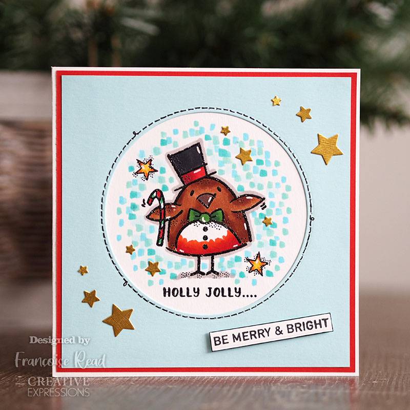 Woodware Clear Singles Top Hat Robin Stamp by Creative Expressions - Craftywaftyshop