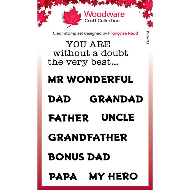 Woodware Clear Singles Very Best 3 in x 4 in Stamp - Craftywaftyshop