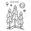 Woodware Clear Singles Winter Trees Stamp by Creative Expressions - Craftywaftyshop