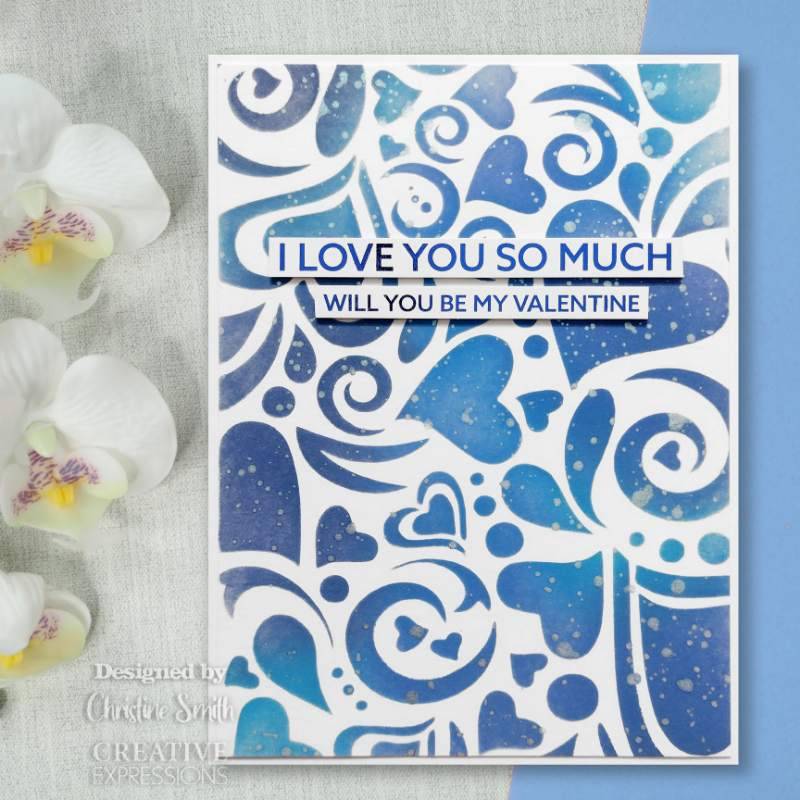 Wordies Sentiment Sheets – Be My Valentine Pk 4 6 in x 8 in by Creative Expressions - Craftywaftyshop