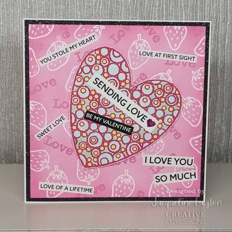 Wordies Sentiment Sheets – Be My Valentine Pk 4 6 in x 8 in by Creative Expressions - Craftywaftyshop