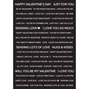 Wordies Sentiment Sheets – Be My Valentine Pk 4 6 in x 8 in by Creative Expressions - Craftywaftyshop